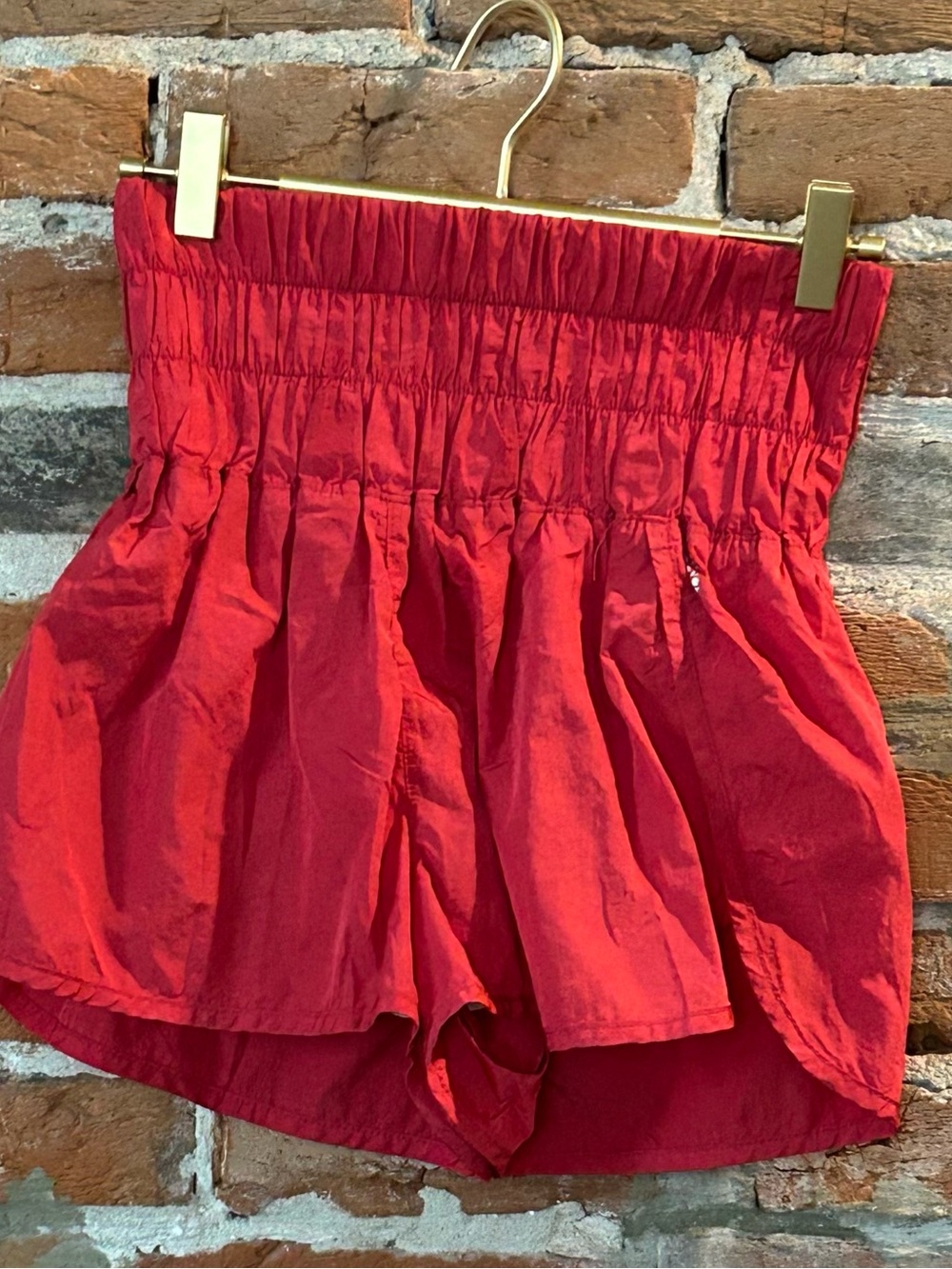 Free People Red Paperbag Waist Shorts Size Small